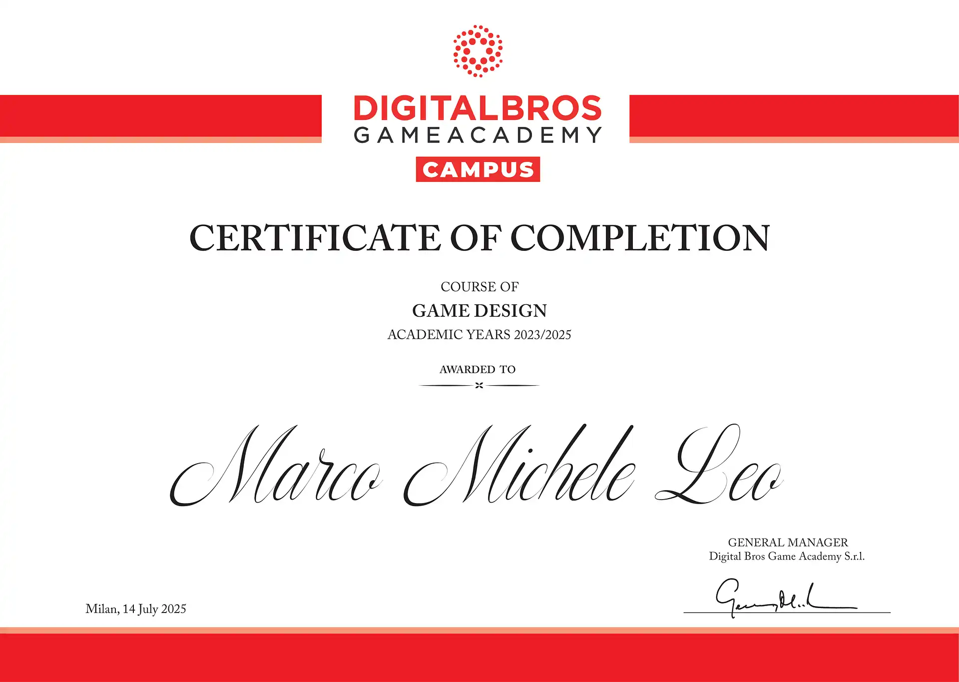 Game Design Certification